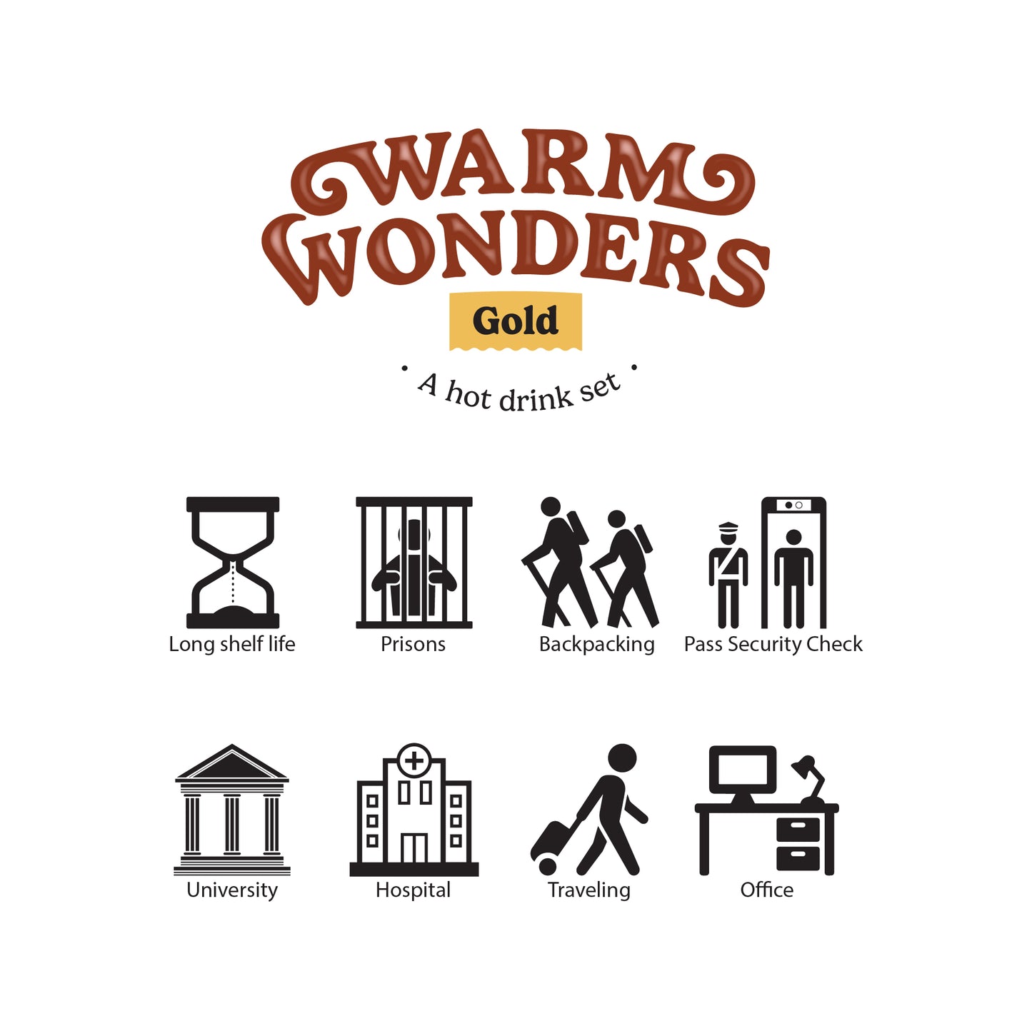 WarmWonders Gold Hot Drink Set - Ultimate Coffee and Tea Gift Basket